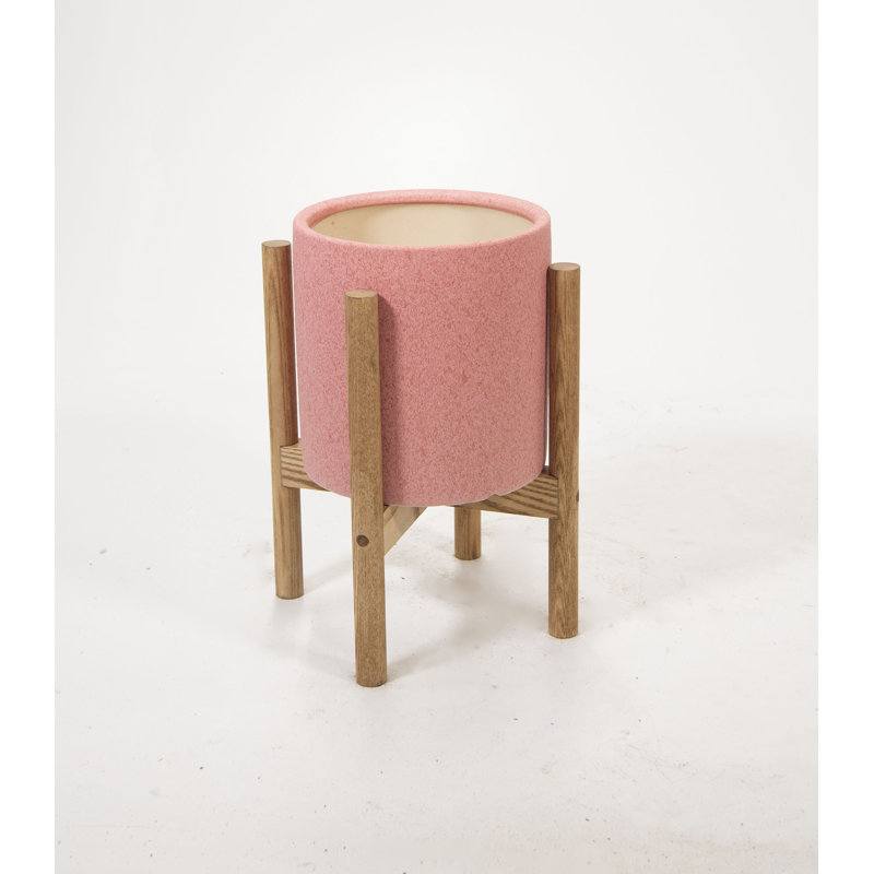 Pot de fleurs en céramique Kulick, Noyer spécial