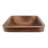 19" Rectangle Skirted Vessel Hammered Copper Sink