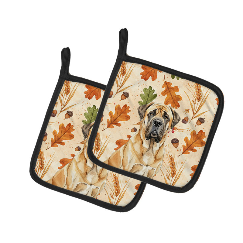 Paire de porte-casseroles Faw English Mastiff Heirloom Fall