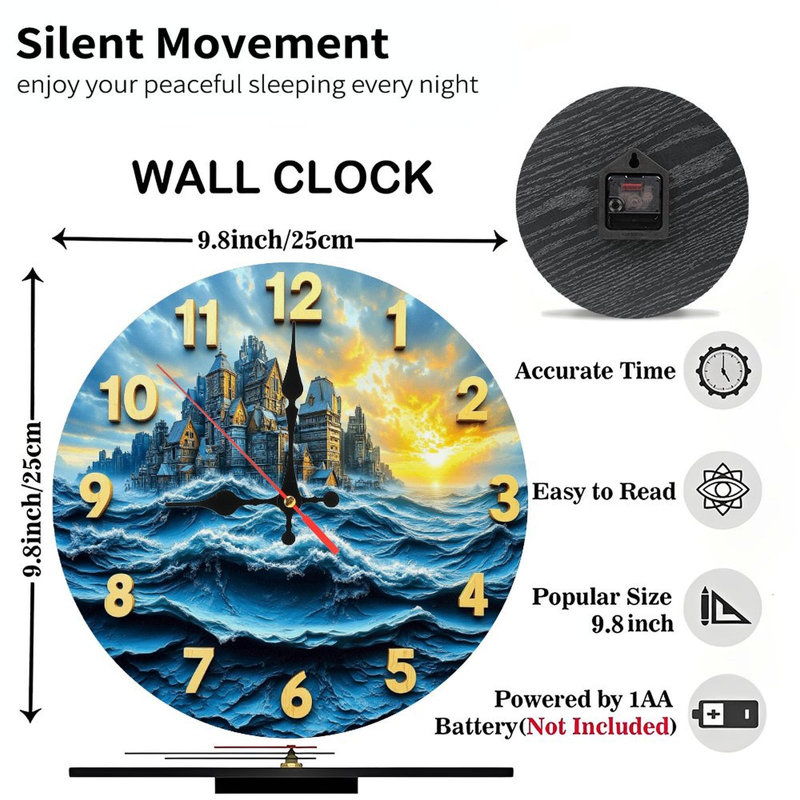 Horloge murale océan
