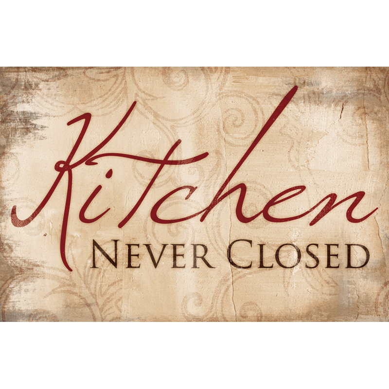 Kitchen Never Closed - Wrapped Canvas Print, 51cm H x 76cm W x 3.8cm D