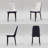 Set Of 4 Modern Pu Leather Dining Chairs With Black Metal Legs And Upholstery-534018402