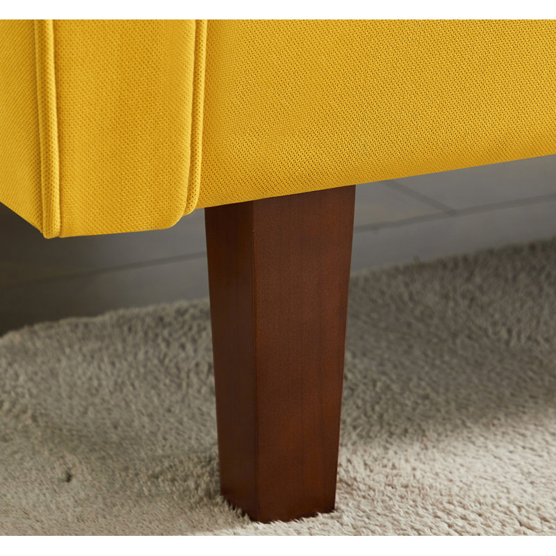 Anitta 74.8'' Sofa Bed Convertible Sofa for Living Room, Yellow Polyester