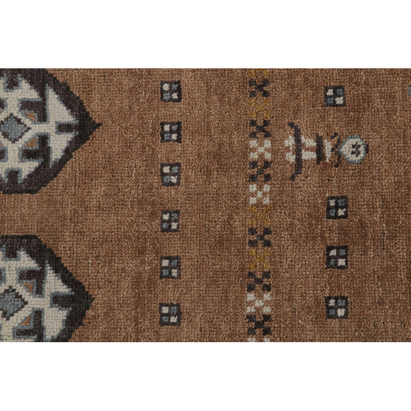 Burano Hand Knotted Wool Geometric Area Rug, Rectangle 10' x 14'