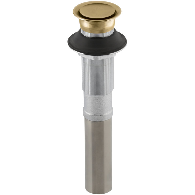 Pop-Up Bathroom Sink Drain, Vibrant Moderne Brushed Gold, No