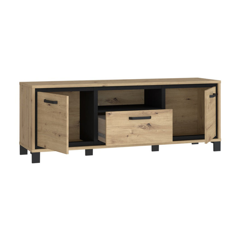 Cerallua 132cm TV Cabinet with Cupboard and Drawer