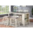 Modern Contemporary 5pc Counter Height High Dining Table w Storage Shelves High Chairs And Stools Wooden Kitchen Breakfast Table Dining Room Furniture-632598001