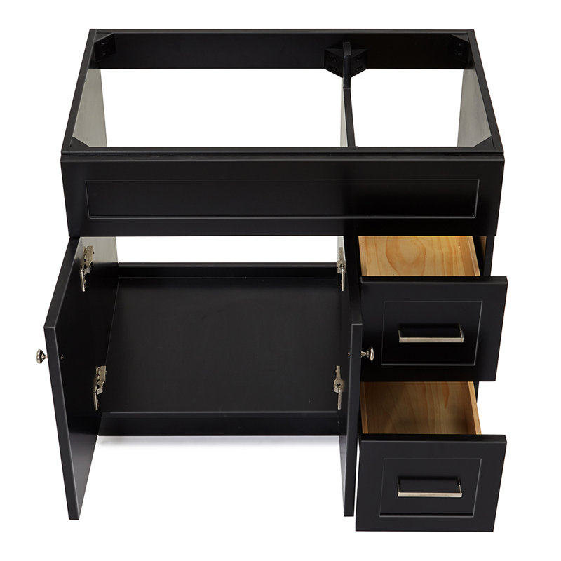 Base de meuble-lavabo simple 36 po Paulla, Noir