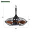 Le ventilateur de plafond de 20 pouces à fixation sur tige verticale a conduit un moteur à courant continu à 3 pales de 5 W à 5 pintes avec suspension et crochet pour la terrasse extérieure de la pergola