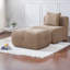 Fauteuils d'appoint modulaires modernes avec repose-pieds, méridienne de 77,5 cm en polyester taupe