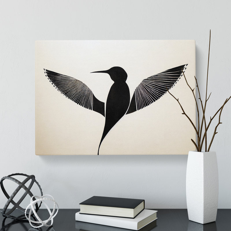Sparkling Abstract Bird - Wrapped Canvas, 35cm H x 50cm W x 3cm D