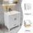 White 24" Bath Vanity with Bottom Drawer Sink Cabinet Without Top
