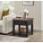 Coastal Style Solid Wood End Table With Drawer And Bottom Shelf For Extra Storage
