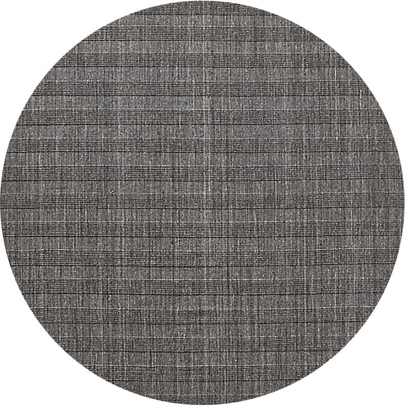 Tapis rayé gris foncé Krahn, Rond 7 pi