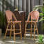 Tabouret de bar 29,5 po d'extérieur en rotin français avec structure en aluminium (ensemble de 2)-933698150