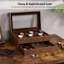 Boîte à montre pour homme, boîtier de montre à 12 fentes, boîtier de montre à 2 couches avec tiroir, boîte à bijoux pour homme avec grand couvercle en verre