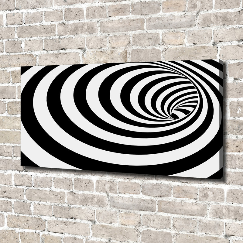 Spiral With Stripes - Wrapped Canvas Print