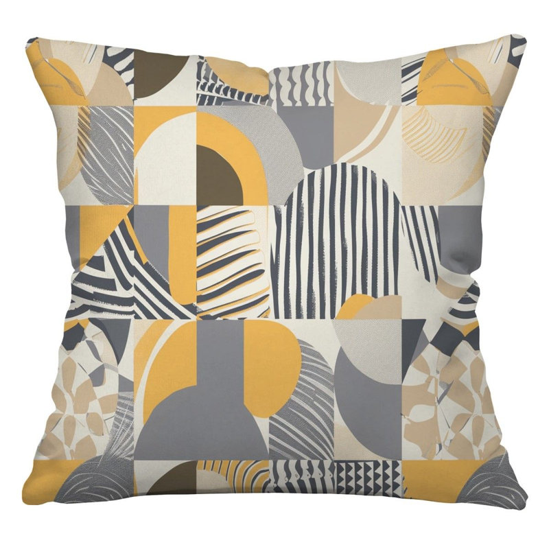   Reversible Throw Pillow, 16"H x 16"W
