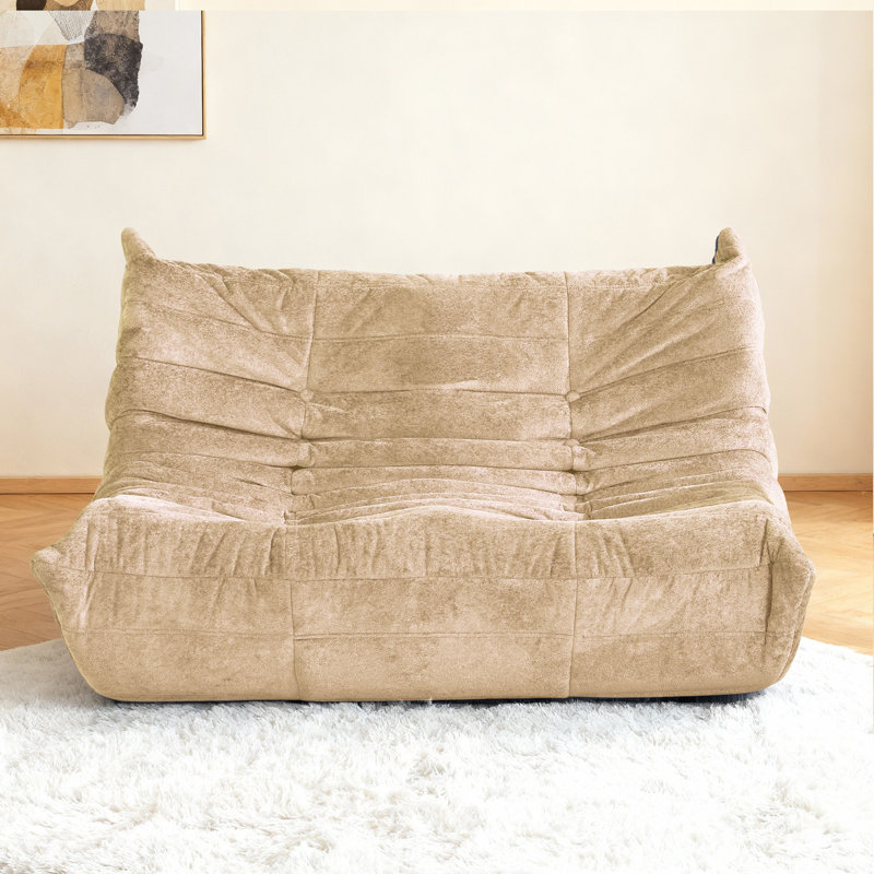 Bean Bag Chair, Giant Bean Bag Chairs For Adults, Loveseat Fireside Chair, 2 Seater Lazy Bean Bag Sofa Memory Foam Couch For Living Room, Bedroom, Office