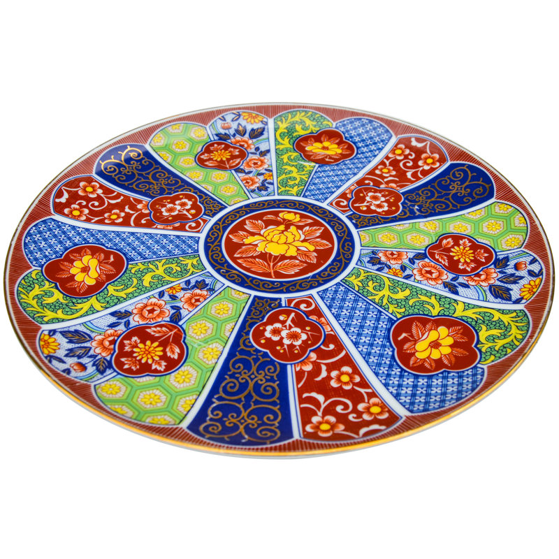 Assiette décorative en porcelaine faite à la main