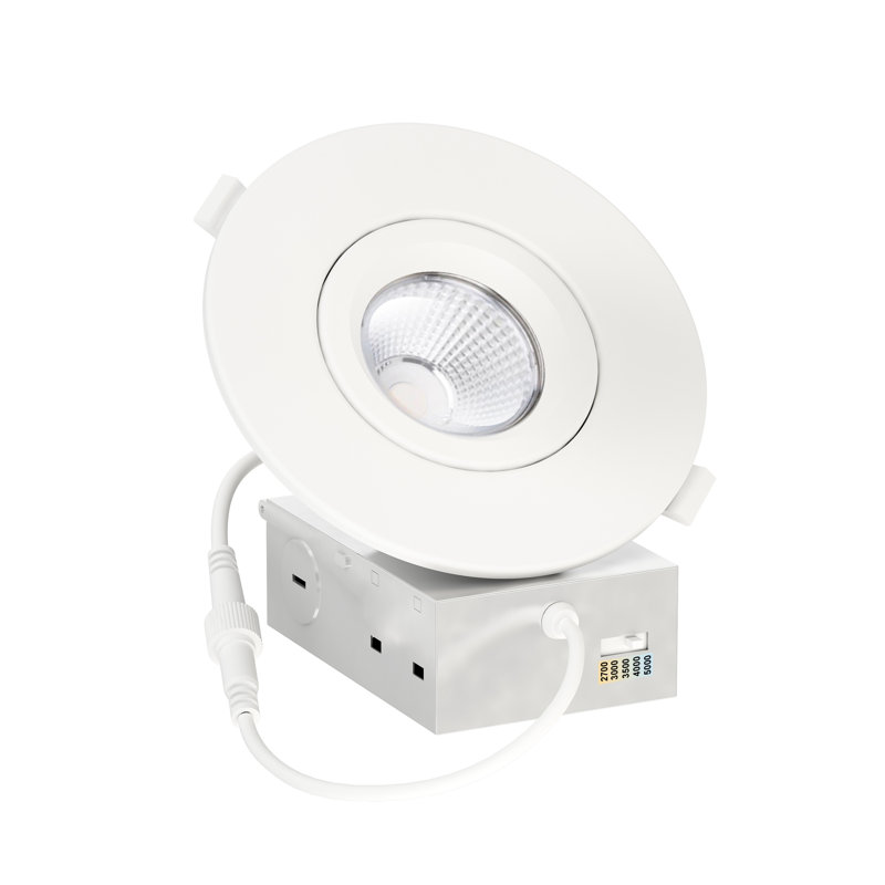 Plafonnier mince à cardan, 9 W, H 1,5 po x l 5,25 po x P 5,25 po