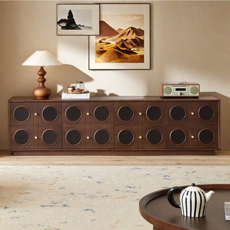 Medieval style living room TV stand