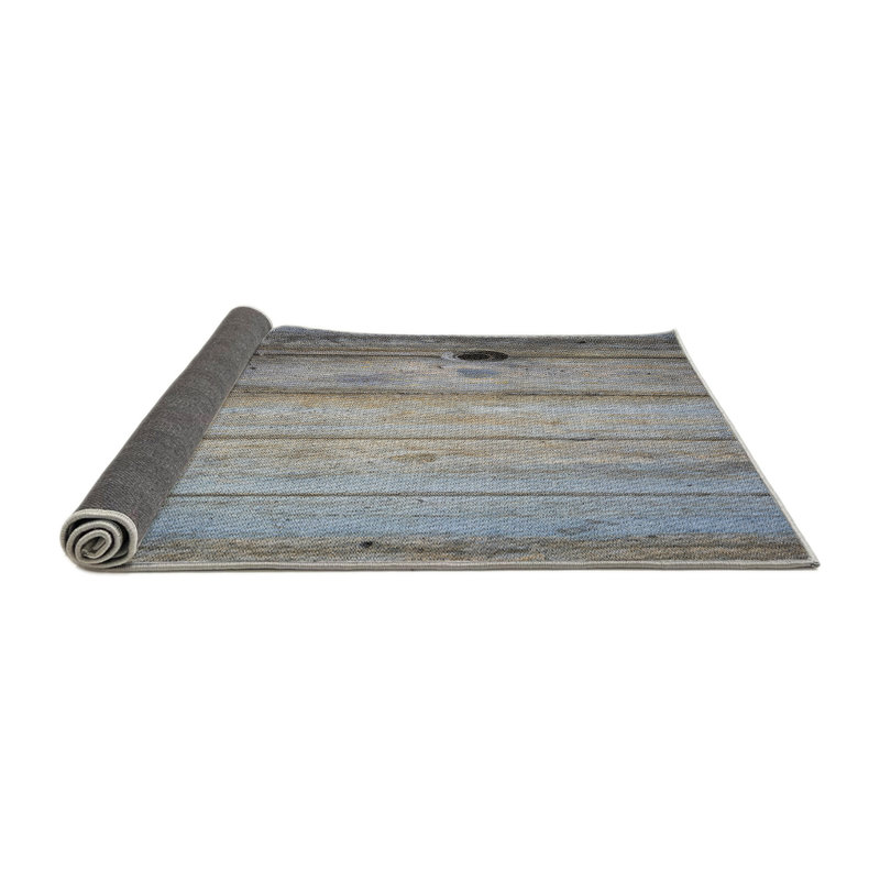 Tapis gris/brun tissé à la machine, Rond 4 pi