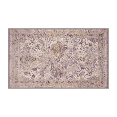 Machine Washable Beige Area Rug