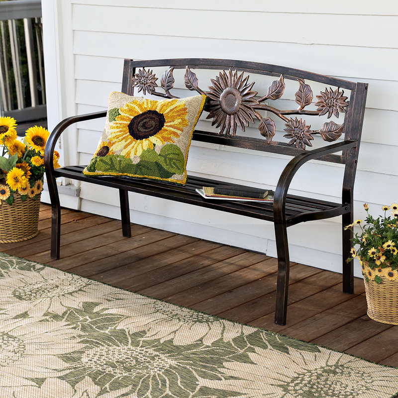 Banc de jardin en métal Sunflower