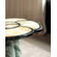 Table d'appoint florale en marbre vert