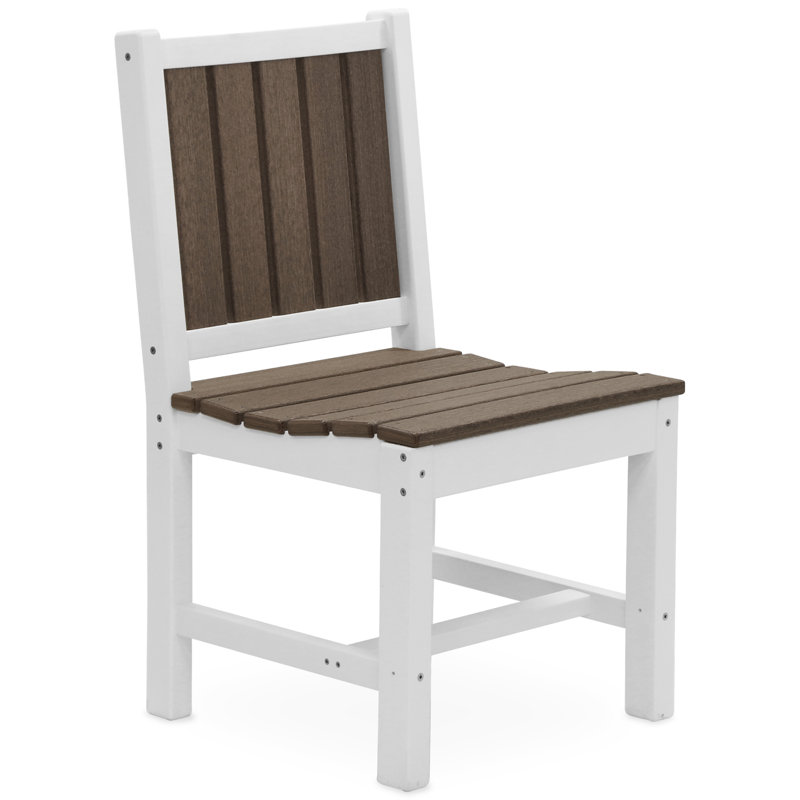 Chaise de patio Anderton, Blanc, Gris côtier