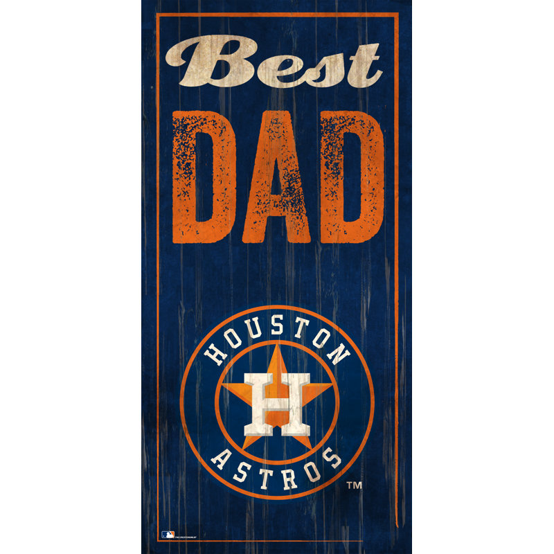 « best dad », reproduction d’impression sur bois, Astros de Houston