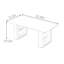 Bureau design avec rangement pour les pieds-1113725182