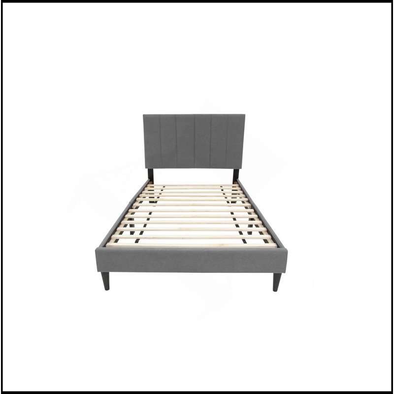 Twin Bed, Gray