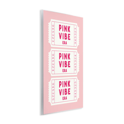 «Pink Vibe Era», plaque murale avec lettrage et doublure
