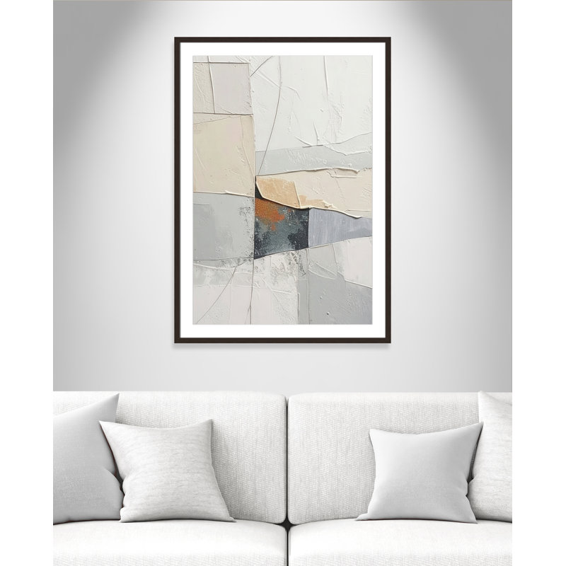 «Plastering I Print» par Alonza Saunders, 29.5'' W x 41.5'' H, Matted Print, Open Grain Walnut