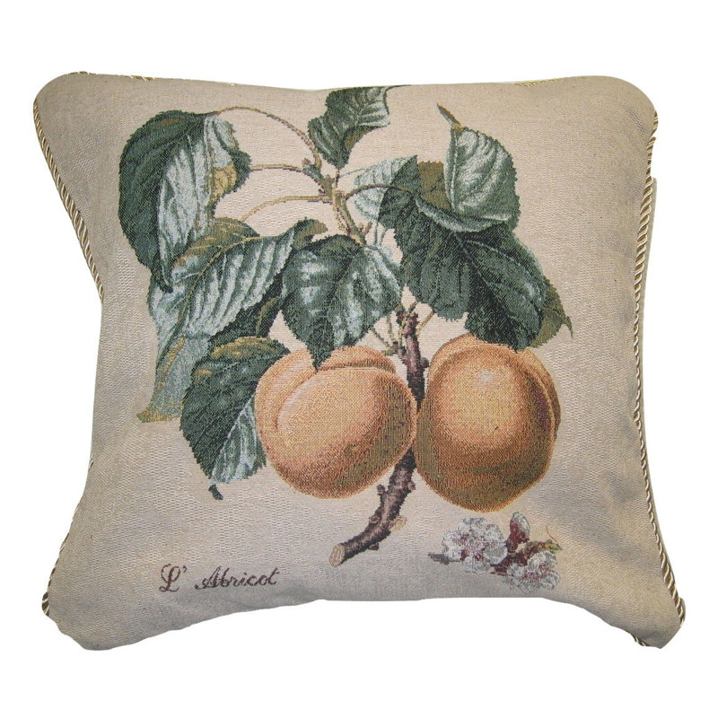 Embroidered Cotton Blend Throw Pillow