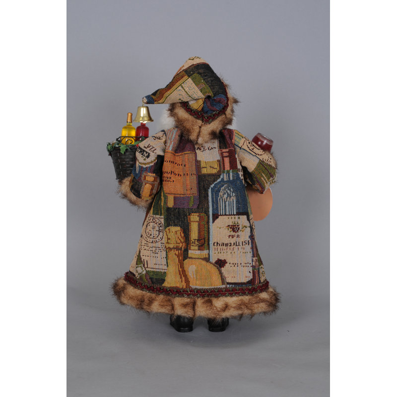 Christmas Basket of Cheer Santa Figurine
