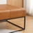 Cattibrie Leather Upholstered Square Ottoman-1863847718