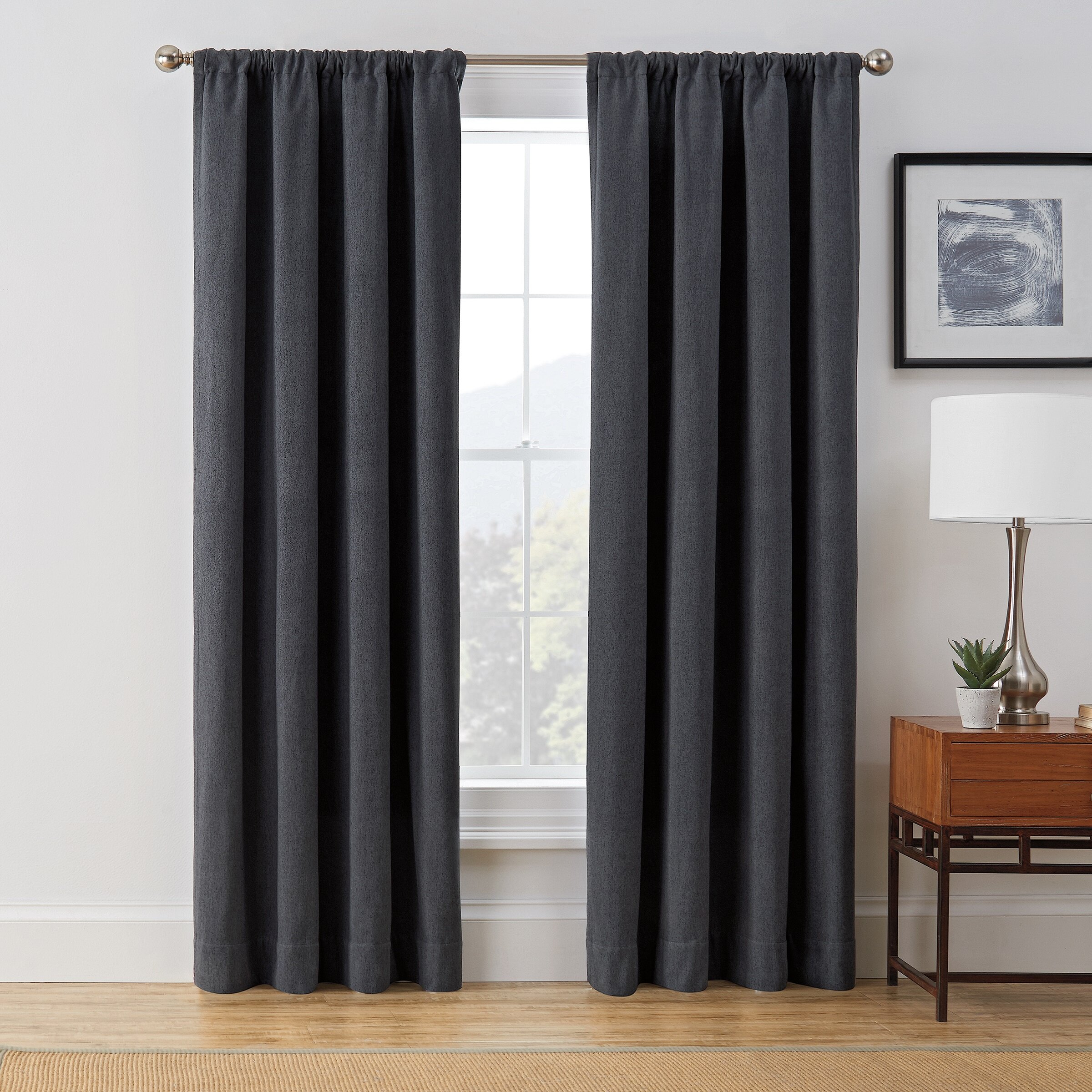 Brookstone Polyester Room Darkening Curtain Panel Reviews Wayfair