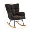 Fauteuil coulissant ergonomique en tissu capitonné avec structure en métal robuste pour un salon confortable, gris foncé-134645967