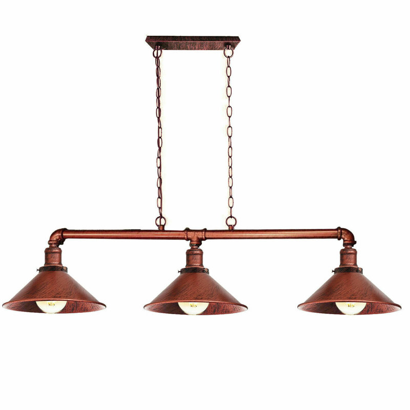 Wiesner 3 - Light Kitchen Island Pendant, Rustic Red