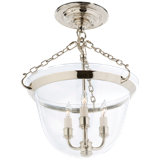 Chapman & Myers Country Semi-Flush Bell Jar Lantern