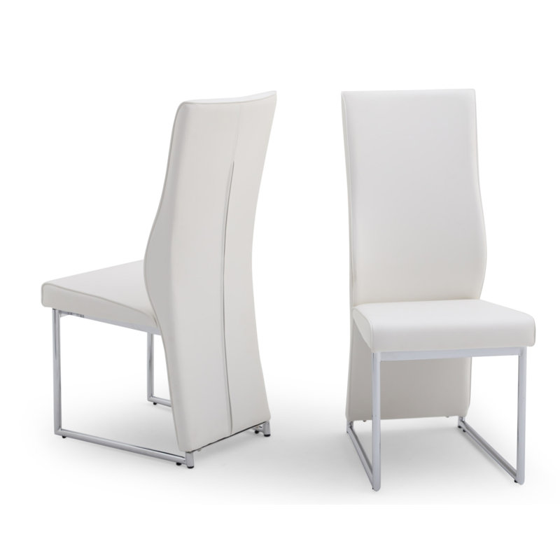 Toya 46cm H Upholstered Side Chair, White