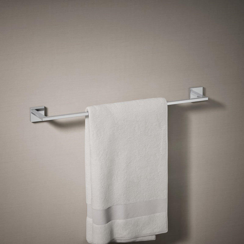 Square Towel Bar, Polished Chrome, 24"W