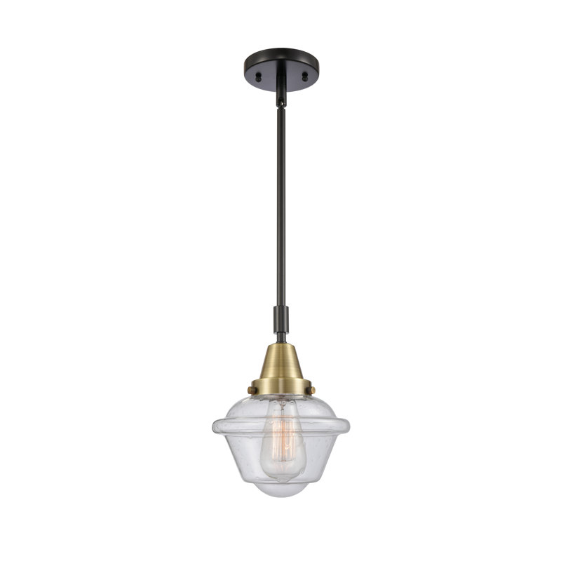 Luminaire suspendu simple à 1 lumière, DEL, Laiton antique noir