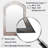 Gold And Grey Line Art In Motion II - Line Art Asymmetrical Decorative Mirror, Modern Arch Large Wall Mirror, Printed Metal Art-202280265