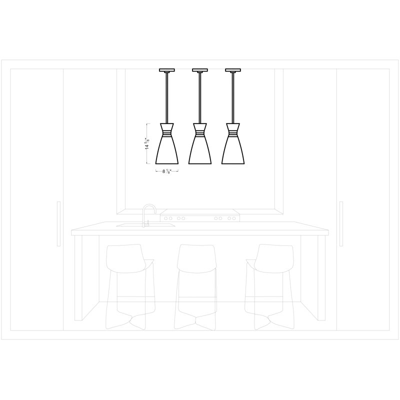 Heath 1 - Light Pendant, Polished Nickel