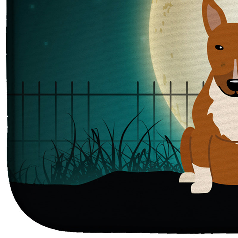 Tapis de séchage santaclara halloween effrayant terrier, Dark Brown/White