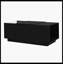 Table basse à DEL, centre de table moderne avec finition ultrabrillante et plateau en verre, table basse avec compartiment de rangement ouvert et 2 tiroirs cachés pour le salon-253267030